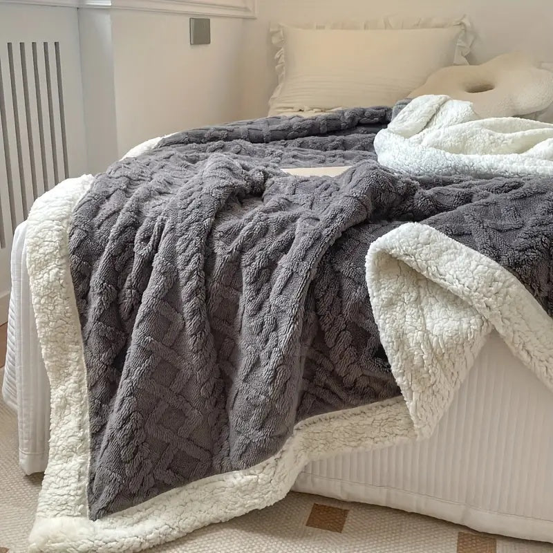 Ultra Soft Fluffy Sherpa Fleece Blanket - Warm and Comfortable Throw for Indoor and Outdoor Relaxation - Image 3