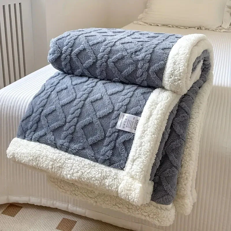 Ultra Soft Fluffy Sherpa Fleece Blanket - Warm and Comfortable Throw for Indoor and Outdoor Relaxation - Image 4