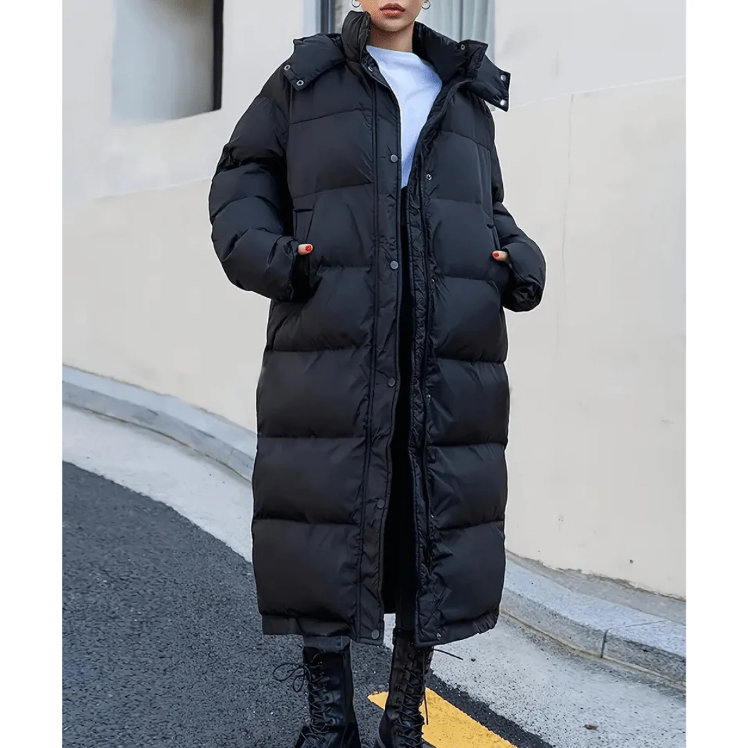 Viola – Comfortable and stylish long quilted jacket for ultimate comfort - Image 2