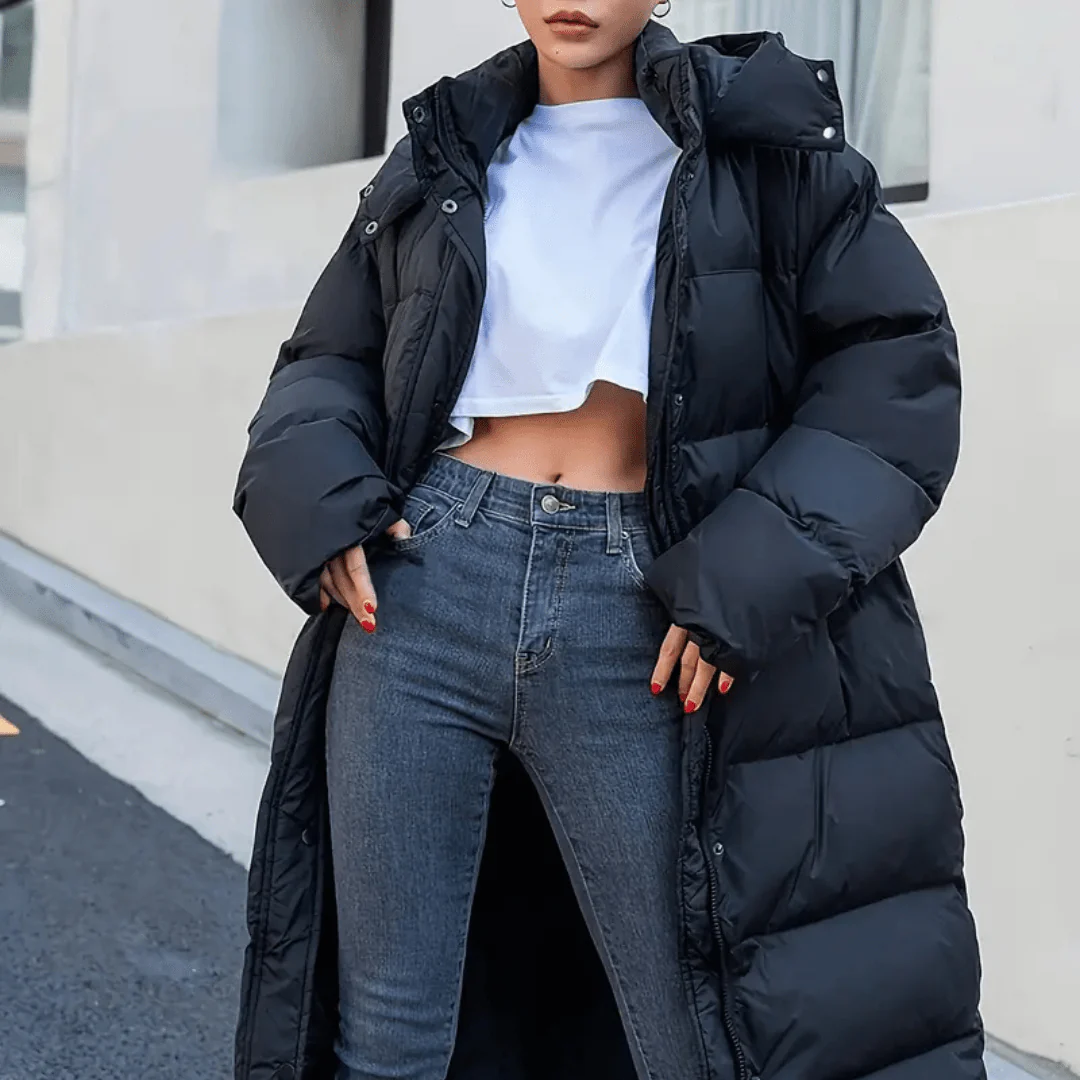 Viola – Comfortable and stylish long quilted jacket for ultimate comfort - Image 3