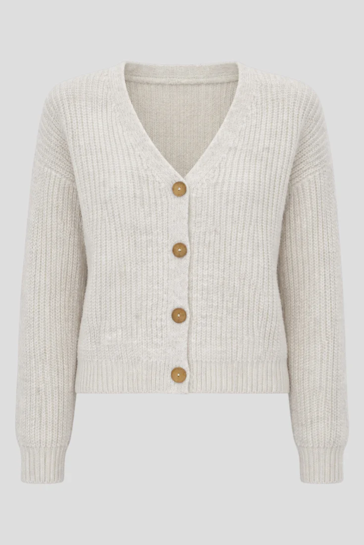 Women's  Cardigan Featuring an Asymmetrical Hem - Image 7