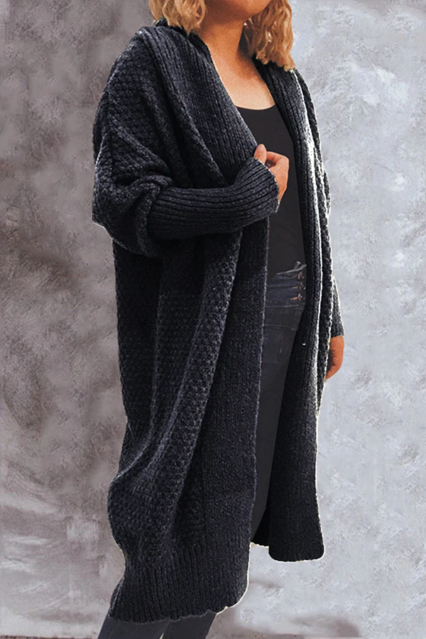 Zarae - Cozy Long Open-Front Sweater Cardigan - Image 12