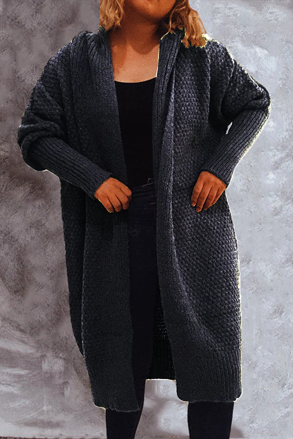 Zarae - Cozy Long Open-Front Sweater Cardigan - Image 4