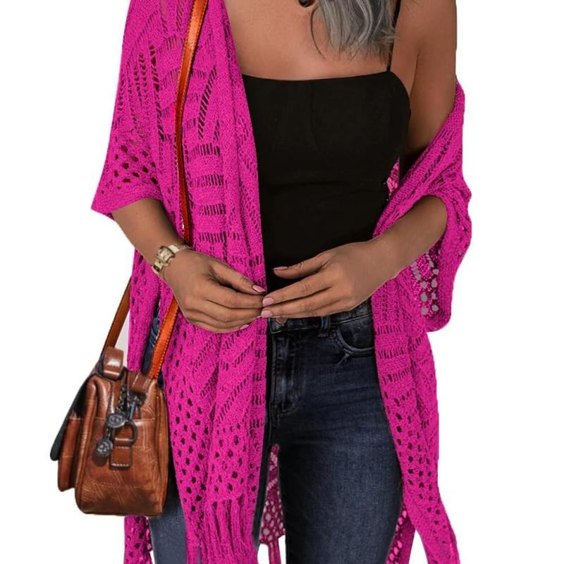 Breezy Summer Hollow-Out Tassel Outerwear for Effortless Style - Image 8
